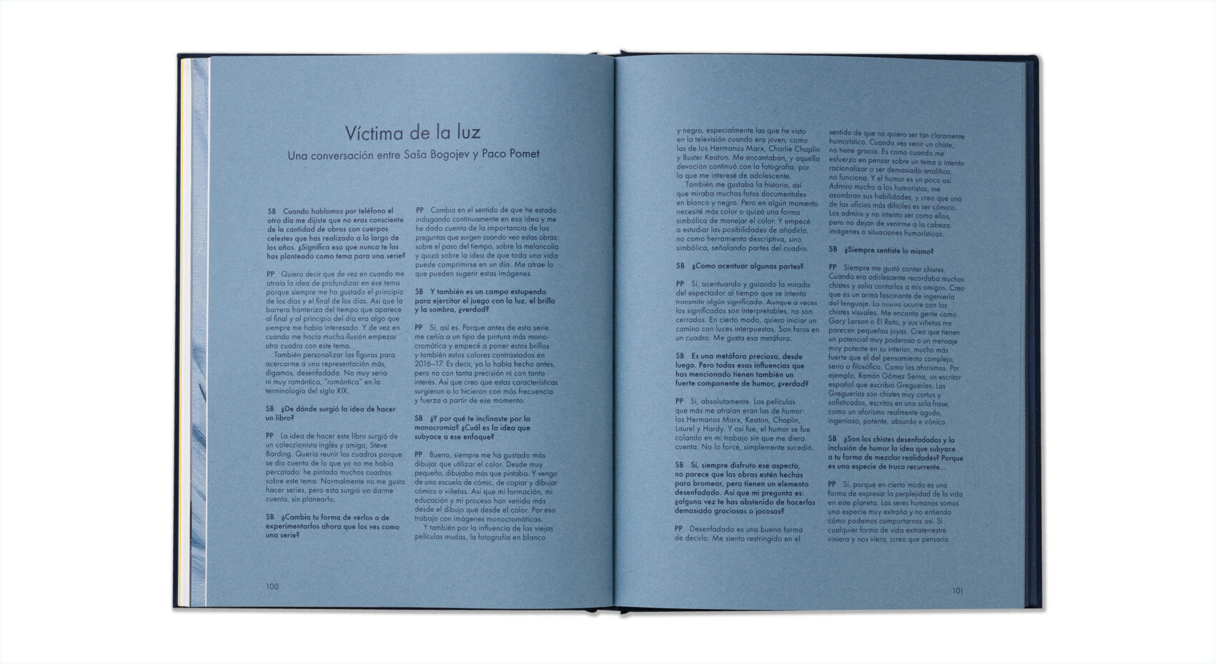 Discover the design of Celestial, a 112-page art book by Paco Pomet. Designed by VIKA using sustainable materials, unique paper stocks, Futura typography and cosmic sequencing to reflect the Sun and Moon. Celestial by Paco Pomet – Limited edition art book designed by VIKA Books, featuring sustainable materials, midnight blue foil, and Pantone blue celestial charting. Design: VIKA Books – VIKA is an award-winning designer of artist-led books and interactive publications. Known for concept-driven print and digital work, her practice centres visual narrative, accessibility, and sustainable design.